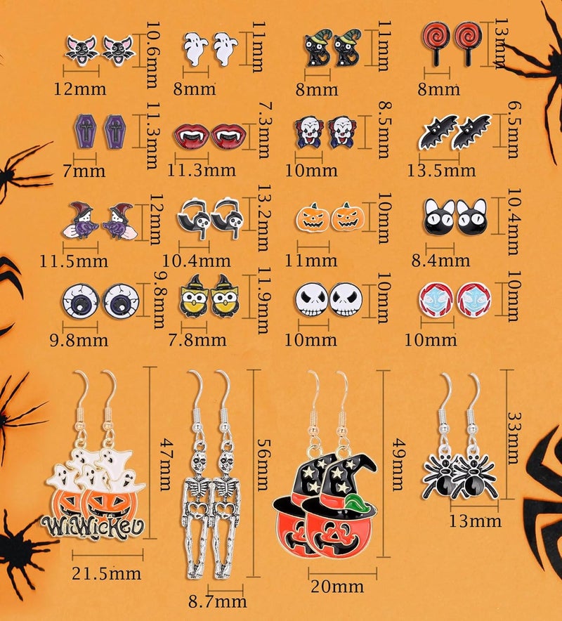 AOROCO Store 20 Pairs Hypoallergenic Stud Earrings Set for Girls Jewelry Gifts for Girls Kids Women - Image 5